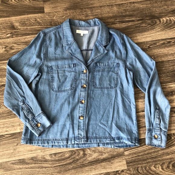 Dynamite Tops - SOLD * DYNAMITE Chambray Top/Jacket